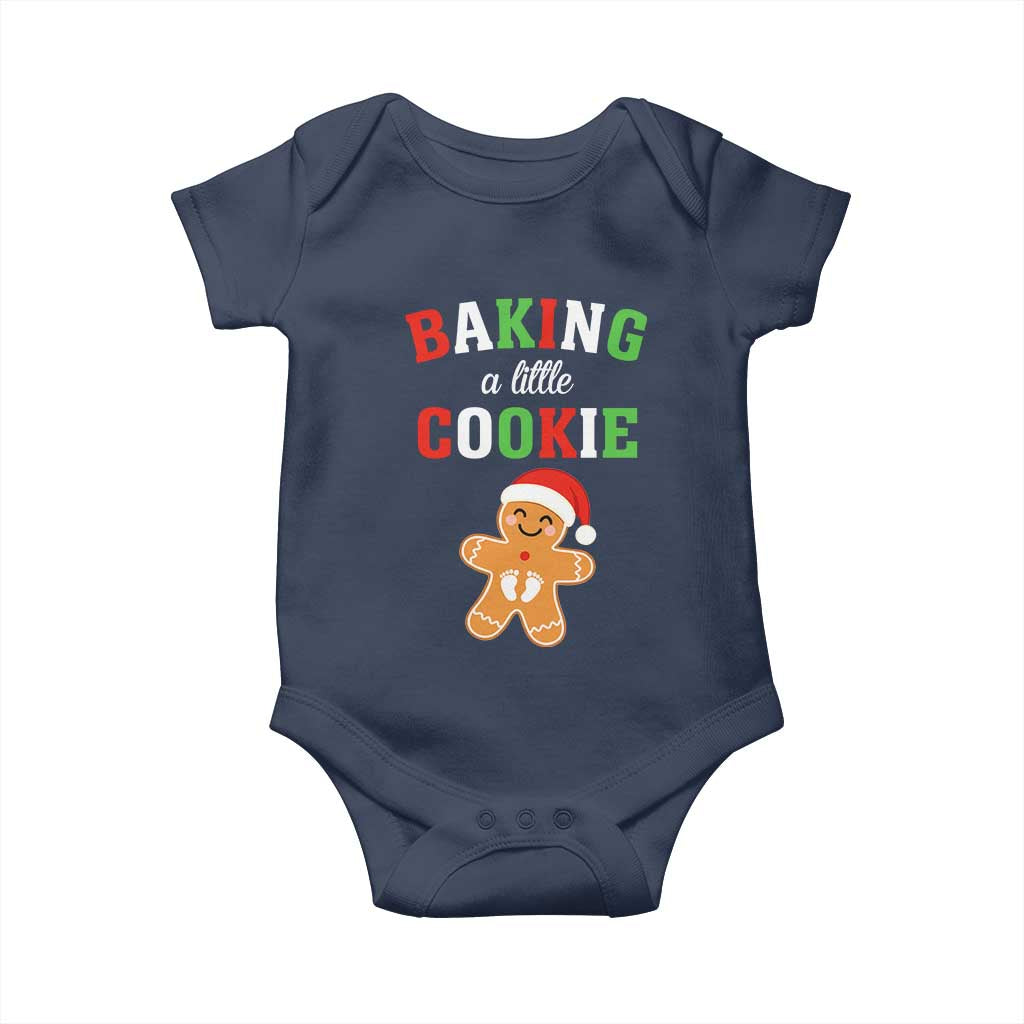 Christmas Pregnant Baby Onesie Baking A Little Cookie Maternity Pregnancy Announcement - Wonder Print Shop
