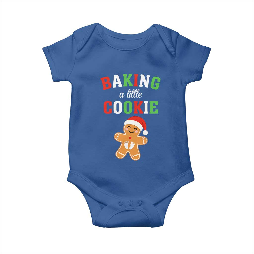 Christmas Pregnant Baby Onesie Baking A Little Cookie Maternity Pregnancy Announcement - Wonder Print Shop