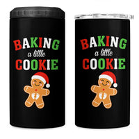 Christmas Pregnant 4 in 1 Can Cooler Tumbler Baking A Little Cookie Maternity Pregnancy Announcement - Wonder Print Shop
