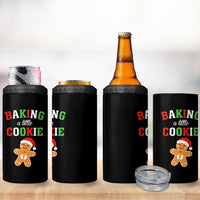 Christmas Pregnant 4 in 1 Can Cooler Tumbler Baking A Little Cookie Maternity Pregnancy Announcement - Wonder Print Shop