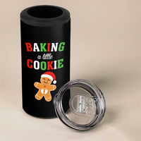 Christmas Pregnant 4 in 1 Can Cooler Tumbler Baking A Little Cookie Maternity Pregnancy Announcement - Wonder Print Shop