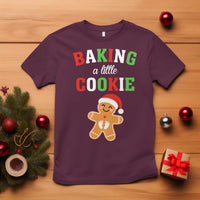 Christmas Pregnant T Shirt Baking A Little Cookie Maternity Pregnancy Announcement - Wonder Print Shop