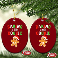 Christmas Pregnant Ceramic Ornament Baking A Little Cookie Maternity Pregnancy Announcement - Wonder Print Shop