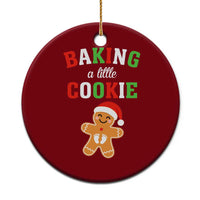 Christmas Pregnant Ceramic Ornament Baking A Little Cookie Maternity Pregnancy Announcement - Wonder Print Shop
