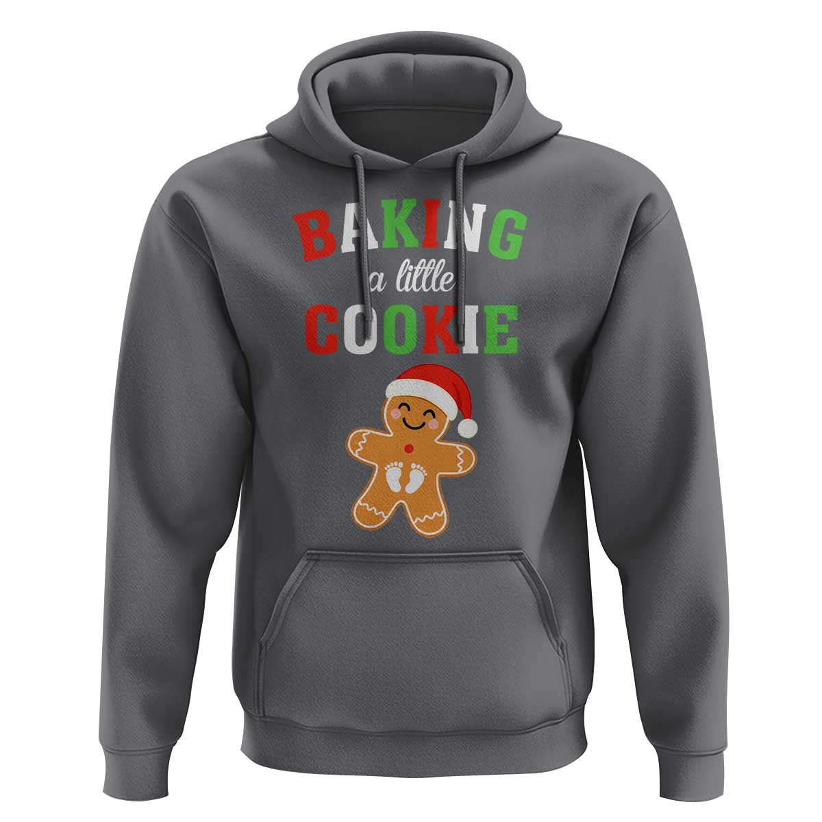 Christmas Pregnant Hoodie Baking A Little Cookie Maternity Pregnancy Announcement - Wonder Print Shop