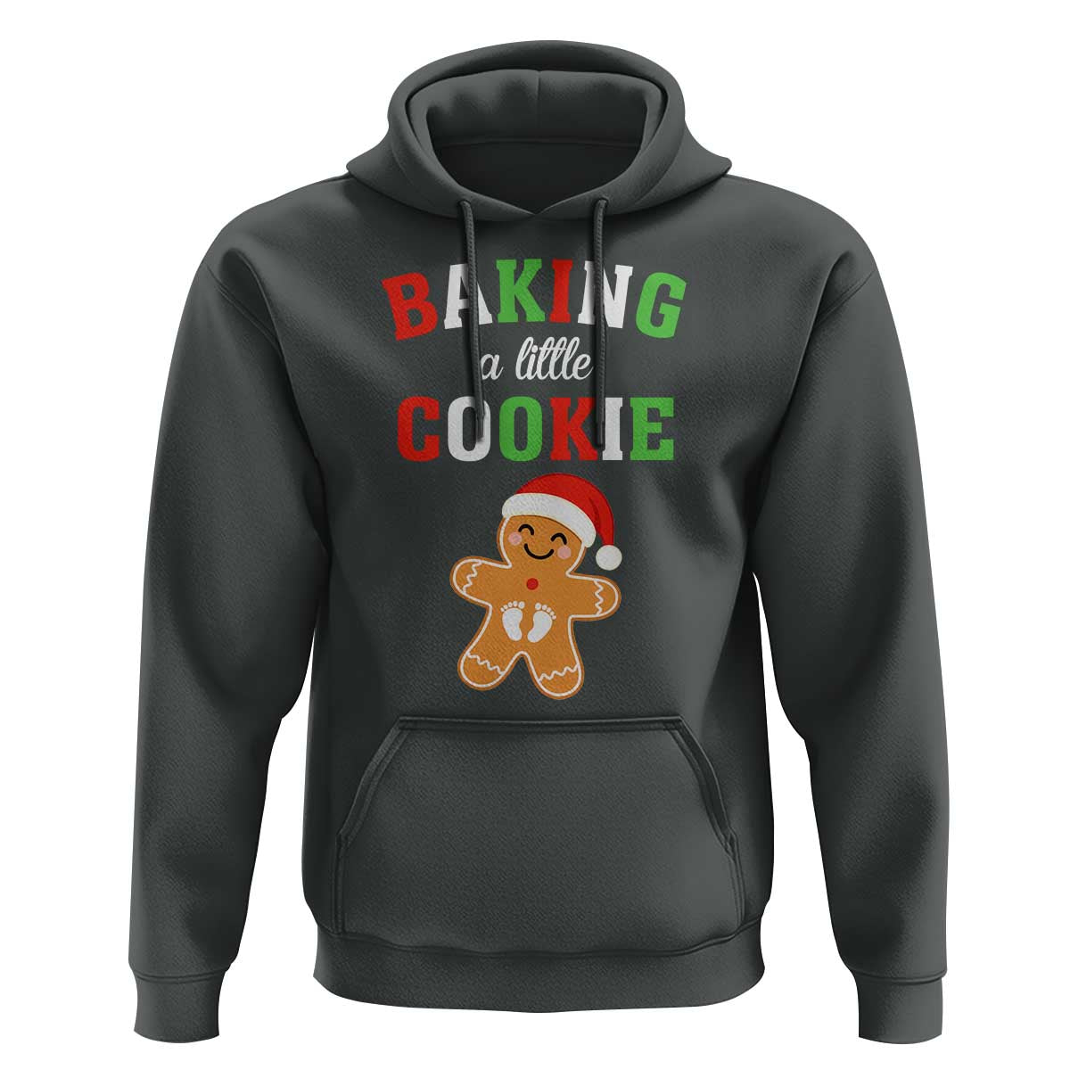 Christmas Pregnant Hoodie Baking A Little Cookie Maternity Pregnancy Announcement - Wonder Print Shop