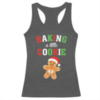 Christmas Pregnant Racerback Tank Top Baking A Little Cookie Maternity Pregnancy Announcement - Wonder Print Shop
