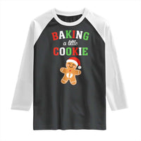 Christmas Pregnant Raglan Shirt Baking A Little Cookie Maternity Pregnancy Announcement - Wonder Print Shop