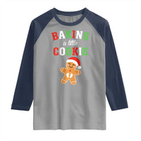 Christmas Pregnant Raglan Shirt Baking A Little Cookie Maternity Pregnancy Announcement - Wonder Print Shop