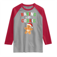 Christmas Pregnant Raglan Shirt Baking A Little Cookie Maternity Pregnancy Announcement - Wonder Print Shop