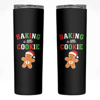 Christmas Pregnant Skinny Tumbler Baking A Little Cookie Maternity Pregnancy Announcement - Wonder Print Shop