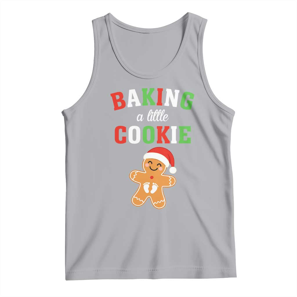 Christmas Pregnant Tank Top Baking A Little Cookie Maternity Pregnancy Announcement - Wonder Print Shop