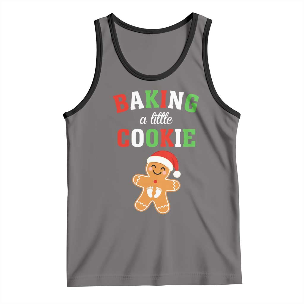 Christmas Pregnant Tank Top Baking A Little Cookie Maternity Pregnancy Announcement - Wonder Print Shop