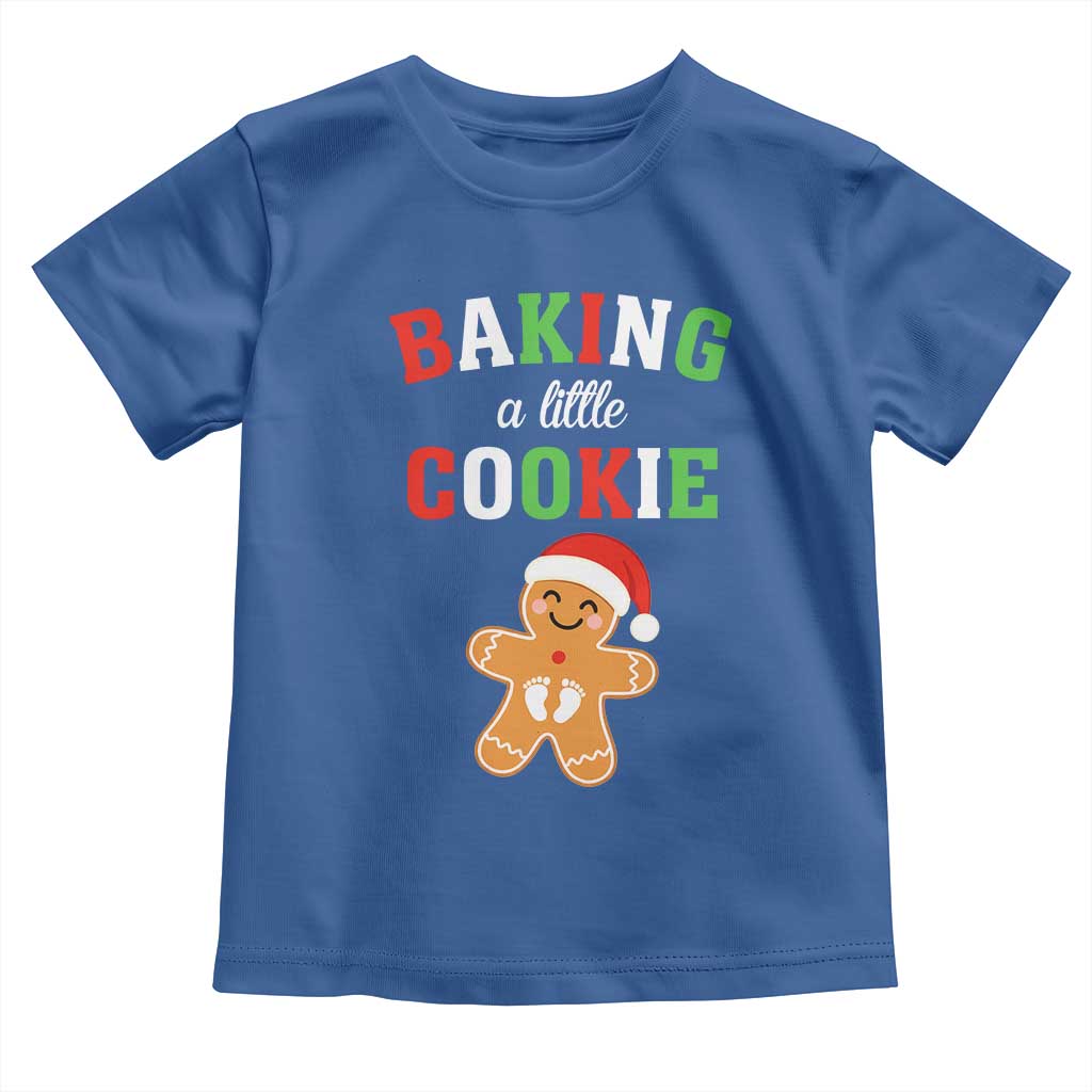 Christmas Pregnant Toddler T Shirt Baking A Little Cookie Maternity Pregnancy Announcement - Wonder Print Shop