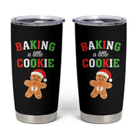 Christmas Pregnant Tumbler Cup Baking A Little Cookie Maternity Pregnancy Announcement - Wonder Print Shop