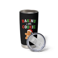 Christmas Pregnant Tumbler Cup Baking A Little Cookie Maternity Pregnancy Announcement - Wonder Print Shop