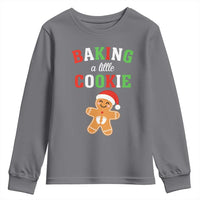 Christmas Pregnant Youth Sweatshirt Baking A Little Cookie Maternity Pregnancy Announcement - Wonder Print Shop