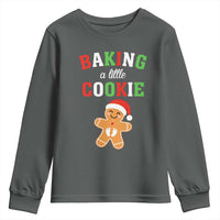Christmas Pregnant Youth Sweatshirt Baking A Little Cookie Maternity Pregnancy Announcement - Wonder Print Shop