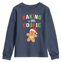 Christmas Pregnant Youth Sweatshirt Baking A Little Cookie Maternity Pregnancy Announcement - Wonder Print Shop