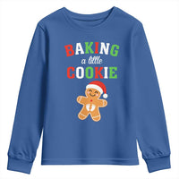 Christmas Pregnant Youth Sweatshirt Baking A Little Cookie Maternity Pregnancy Announcement - Wonder Print Shop