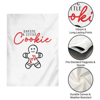 Christmas Pregnant Garden Flag Baking A Little Cookie Maternity Gingerbread - Wonder Print Shop