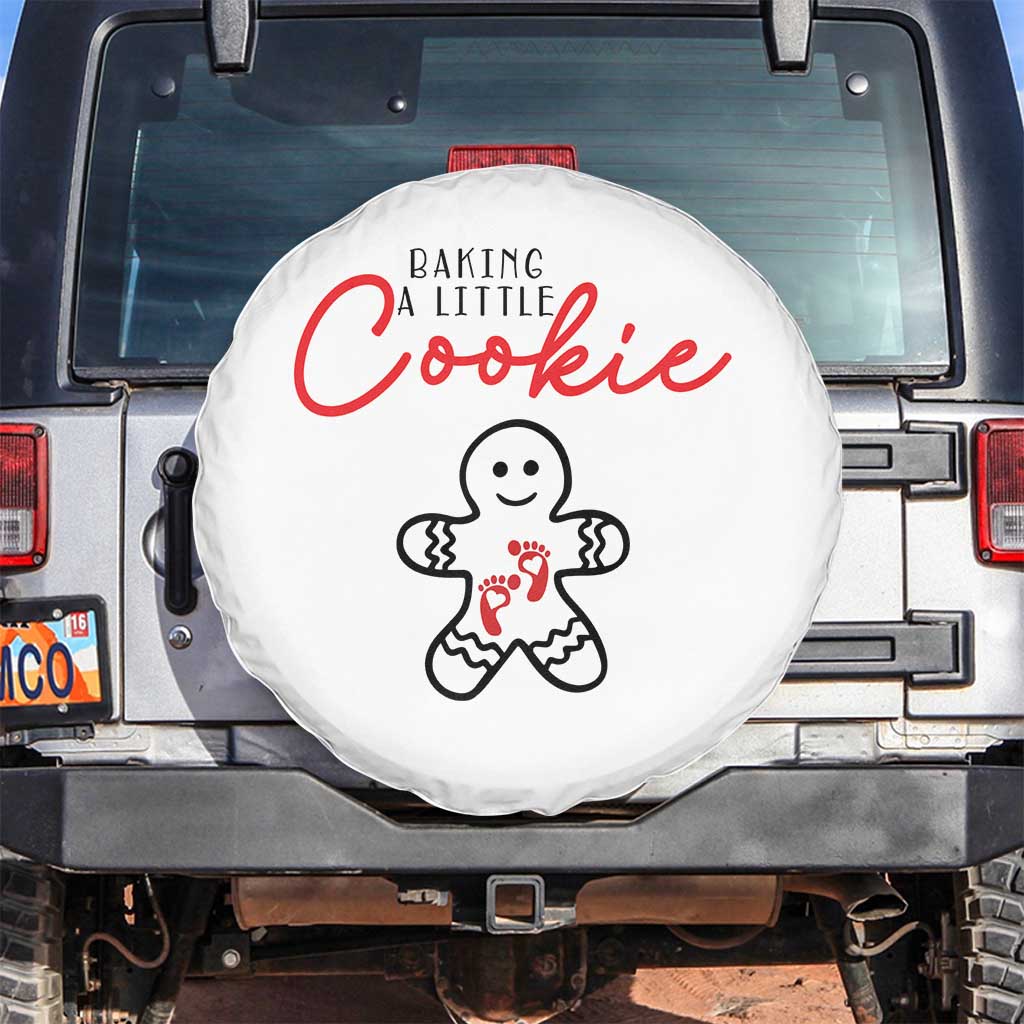 Christmas Pregnant Spare Tire Cover Baking A Little Cookie Maternity Gingerbread - Wonder Print Shop