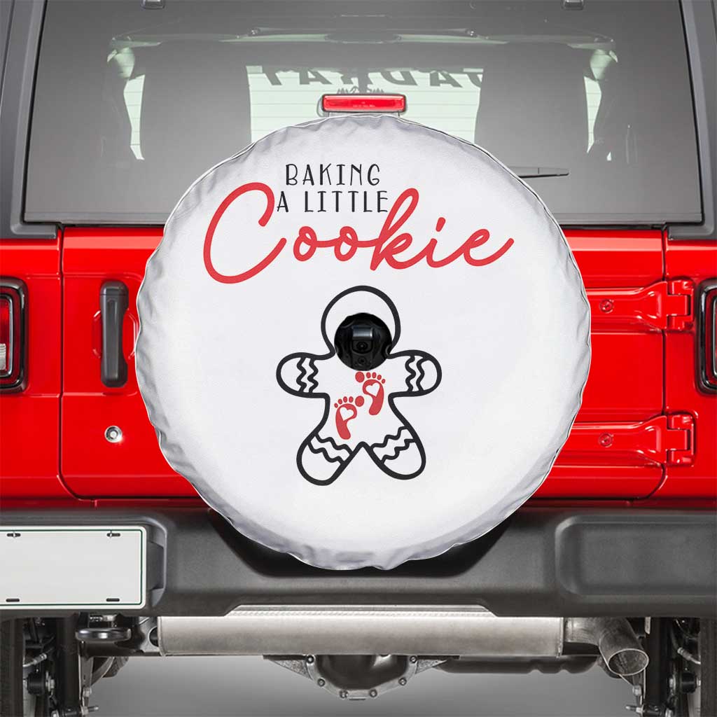 Christmas Pregnant Spare Tire Cover Baking A Little Cookie Maternity Gingerbread - Wonder Print Shop
