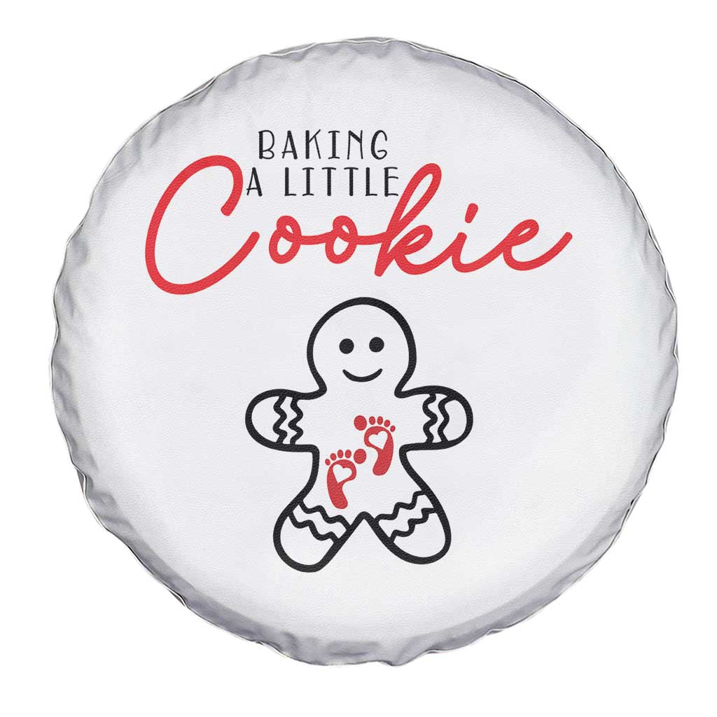 Christmas Pregnant Spare Tire Cover Baking A Little Cookie Maternity Gingerbread - Wonder Print Shop
