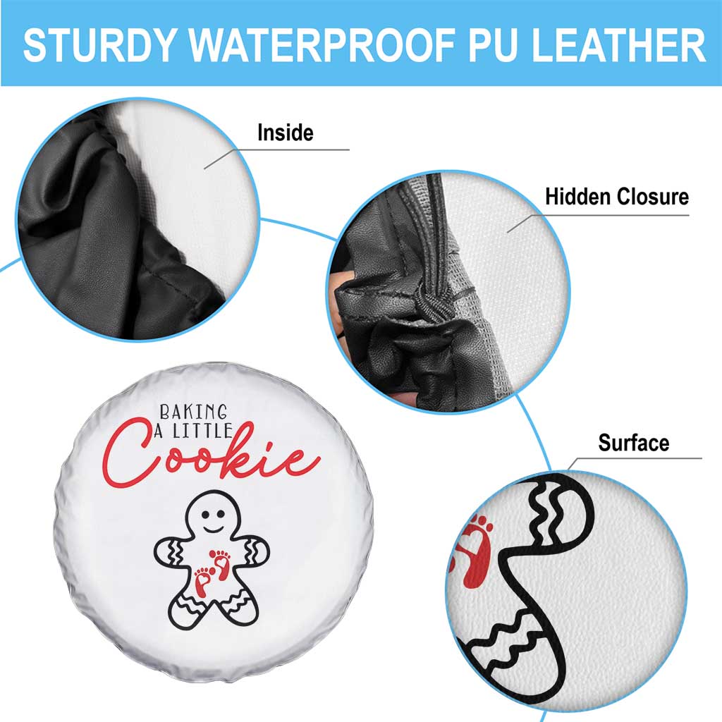 Christmas Pregnant Spare Tire Cover Baking A Little Cookie Maternity Gingerbread - Wonder Print Shop
