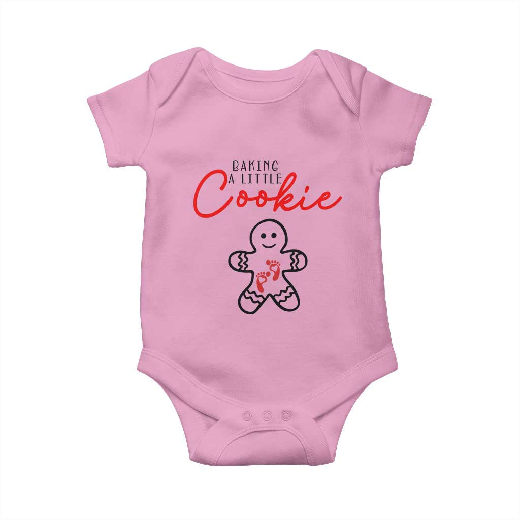 Christmas Pregnant Baby Onesie Baking A Little Cookie Maternity Gingerbread - Wonder Print Shop