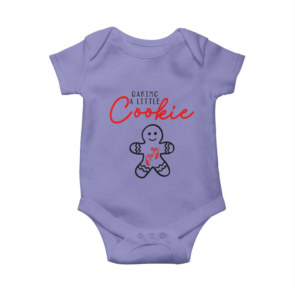 Christmas Pregnant Baby Onesie Baking A Little Cookie Maternity Gingerbread - Wonder Print Shop