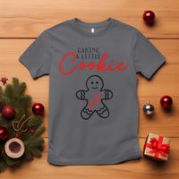 Christmas Pregnant T Shirt Baking A Little Cookie Maternity Gingerbread - Wonder Print Shop