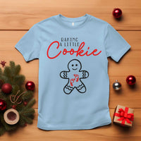 Christmas Pregnant T Shirt Baking A Little Cookie Maternity Gingerbread - Wonder Print Shop