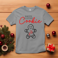 Christmas Pregnant T Shirt Baking A Little Cookie Maternity Gingerbread - Wonder Print Shop