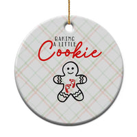 Christmas Pregnant Ceramic Ornament Baking A Little Cookie Maternity Gingerbread - Wonder Print Shop