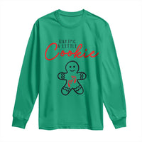 Christmas Pregnant Long Sleeve Shirt Baking A Little Cookie Maternity Gingerbread - Wonder Print Shop