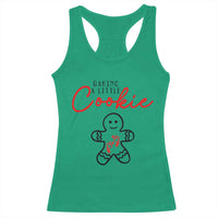 Christmas Pregnant Racerback Tank Top Baking A Little Cookie Maternity Gingerbread - Wonder Print Shop