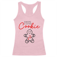 Christmas Pregnant Racerback Tank Top Baking A Little Cookie Maternity Gingerbread - Wonder Print Shop