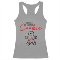 Christmas Pregnant Racerback Tank Top Baking A Little Cookie Maternity Gingerbread - Wonder Print Shop