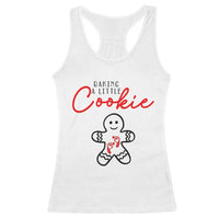 Christmas Pregnant Racerback Tank Top Baking A Little Cookie Maternity Gingerbread - Wonder Print Shop