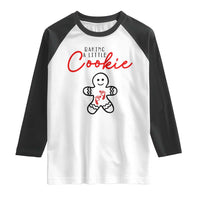 Christmas Pregnant Raglan Shirt Baking A Little Cookie Maternity Gingerbread - Wonder Print Shop