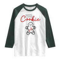 Christmas Pregnant Raglan Shirt Baking A Little Cookie Maternity Gingerbread - Wonder Print Shop