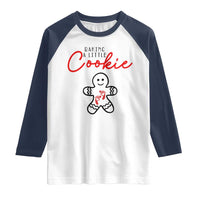Christmas Pregnant Raglan Shirt Baking A Little Cookie Maternity Gingerbread - Wonder Print Shop