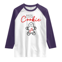 Christmas Pregnant Raglan Shirt Baking A Little Cookie Maternity Gingerbread - Wonder Print Shop