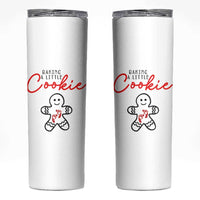 Christmas Pregnant Skinny Tumbler Baking A Little Cookie Maternity Gingerbread - Wonder Print Shop