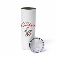 Christmas Pregnant Skinny Tumbler Baking A Little Cookie Maternity Gingerbread - Wonder Print Shop