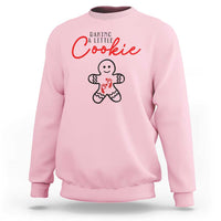 Christmas Pregnant Sweatshirt Baking A Little Cookie Maternity Gingerbread - Wonder Print Shop