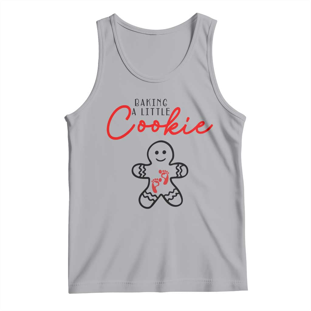 Christmas Pregnant Tank Top Baking A Little Cookie Maternity Gingerbread - Wonder Print Shop