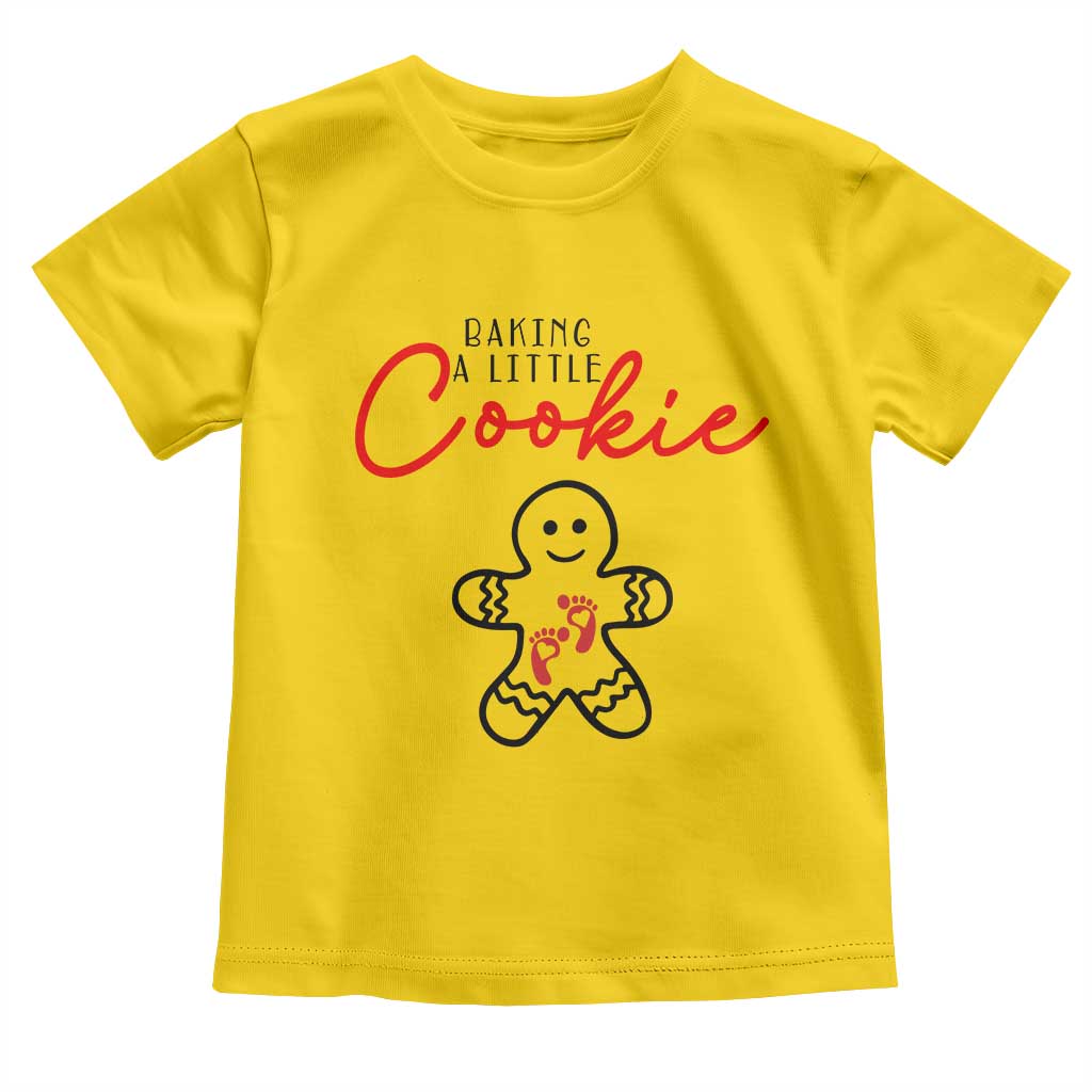 Christmas Pregnant Toddler T Shirt Baking A Little Cookie Maternity Gingerbread - Wonder Print Shop