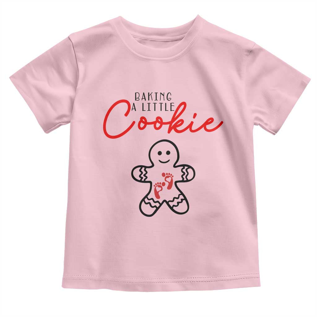 Christmas Pregnant Toddler T Shirt Baking A Little Cookie Maternity Gingerbread - Wonder Print Shop